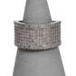 Pre-Owned 18ct White Gold 8 Row Diamond Ring Size Q