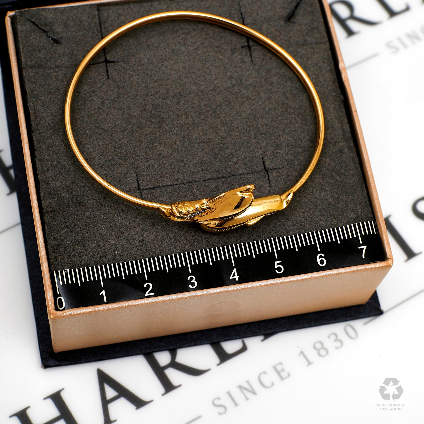 Pre-Owned 9ct Gold Crossover Dolphin Bangle