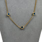 Pre-Owned 14ct Gold 5 Evil Eyes Belcher Necklace 18 Inch