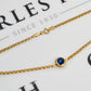 Pre-Owned 14ct Gold 5 Evil Eyes Belcher Necklace 18 Inch