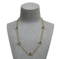 Pre-Owned 14ct Gold 5 Evil Eyes Belcher Necklace 18 Inch