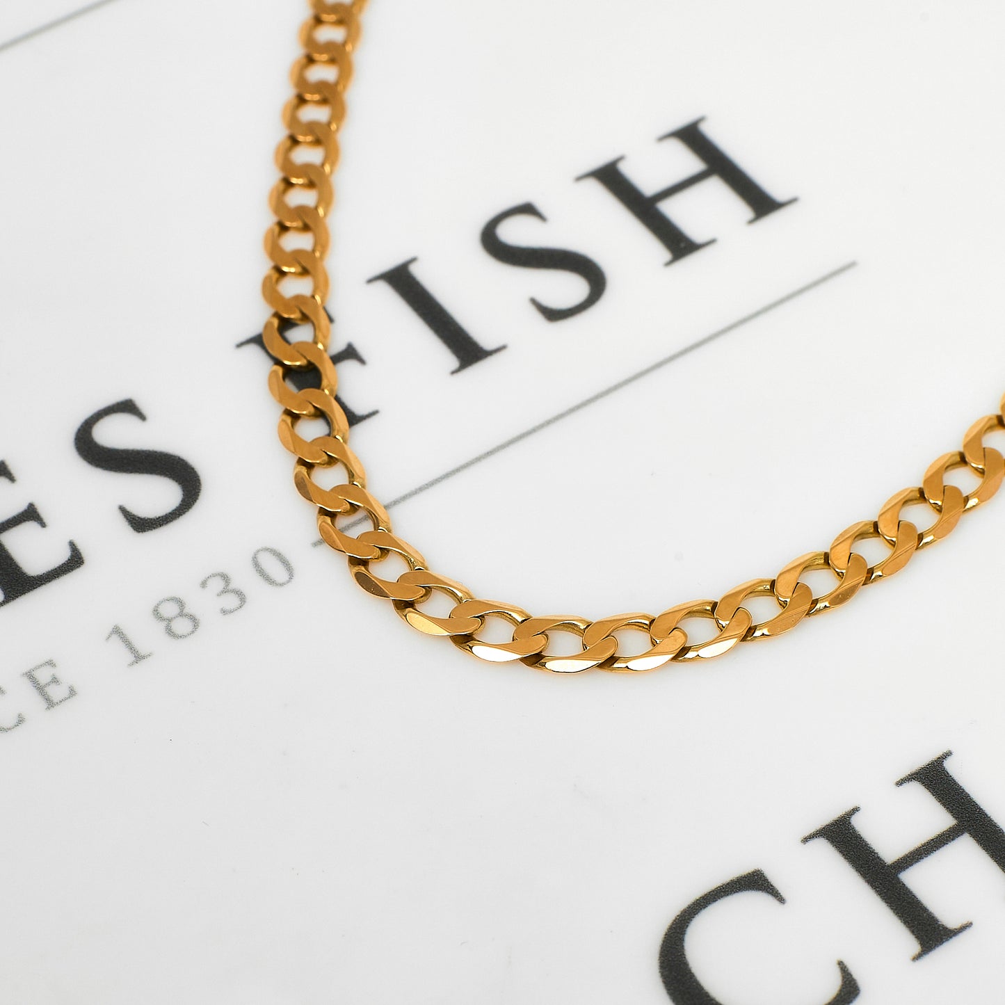 Pre-Owned 9ct Gold Curb Chain Necklace 20 Inch