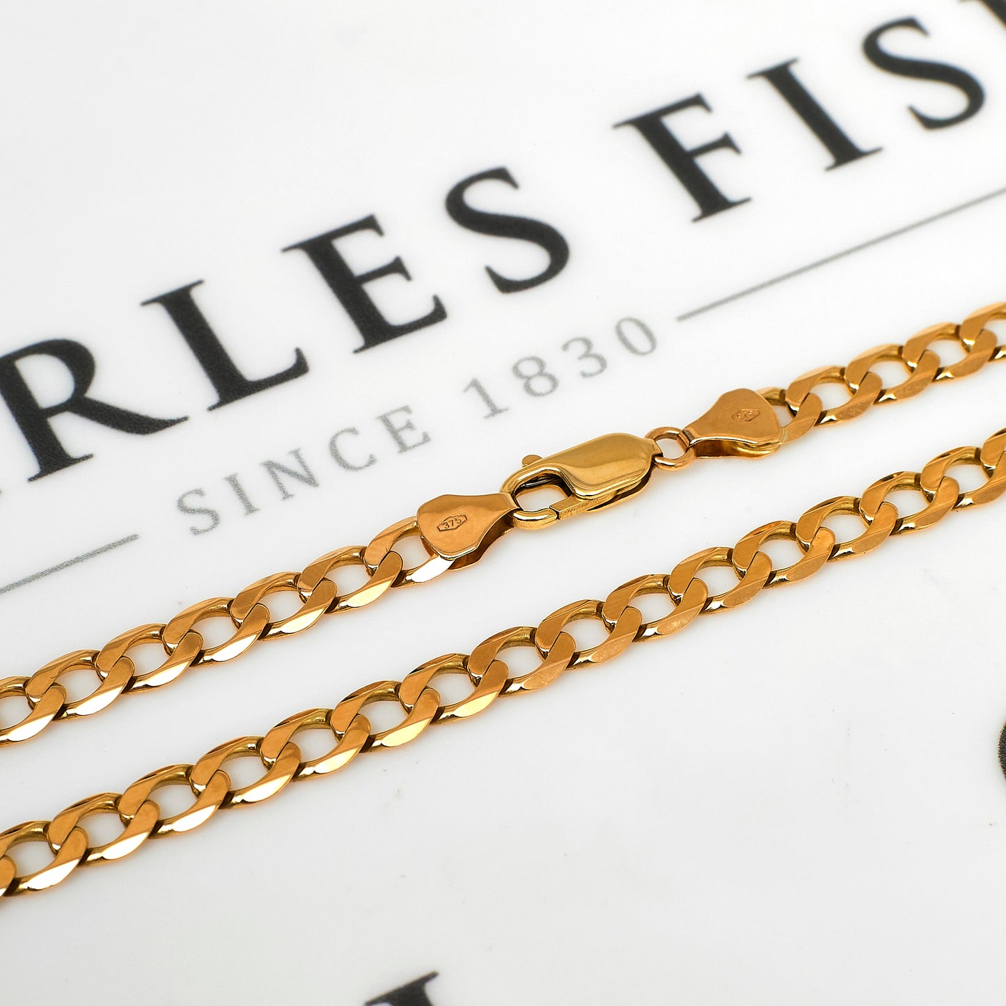 Pre-Owned 9ct Gold Curb Chain Necklace 20 Inch