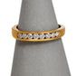 Pre-Owned 9ct Gold 8 Diamond Band Ring Size N