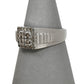 Pre-Owned 18ct White Gold & Multi Diamond Mens Signet Ring