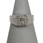 Pre-Owned 18ct White Gold & Multi Diamond Mens Signet Ring