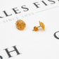 Pre-Owned 22ct Gold Round Scalloped Edge Stud Earrings