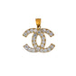 Pre-Owned 9ct Gold & CZ Interlocking C Initial Pendant
