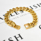 Pre-Owned 9ct Gold Curb Bracelet 7 Inch