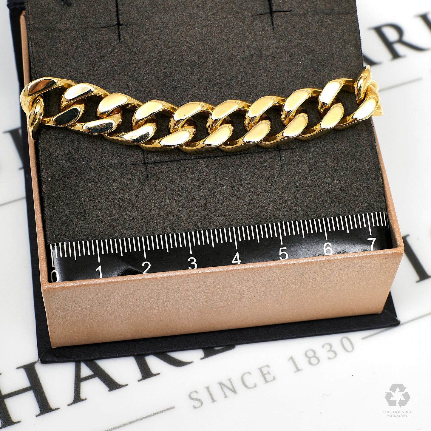 Pre-Owned 9ct Gold Curb Bracelet 7 Inch