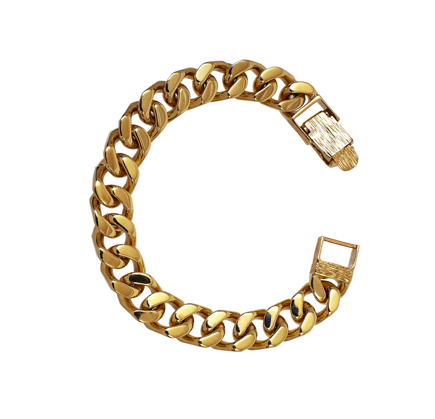 Pre-Owned 9ct Gold Curb Bracelet 7 Inch