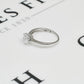 Pre-Owned 9ct White Gold CZ Solitaire Ring Size R
