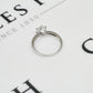 Pre-Owned 9ct White Gold CZ Solitaire Ring Size R