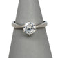 Pre-Owned 9ct White Gold CZ Solitaire Ring Size R