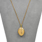 Pre-Owned 9ct Gold Oval Swirl Design Locket & Chain