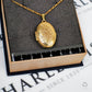 Pre-Owned 9ct Gold Oval Swirl Design Locket & Chain