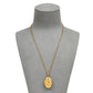 Pre-Owned 9ct Gold Oval Swirl Design Locket & Chain