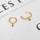 Pre-Owned 18ct Gold Bark Texture Diamond Hoop Earrings