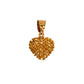 Pre-Owned 22ct Gold Crosshatch Heart Pendant 