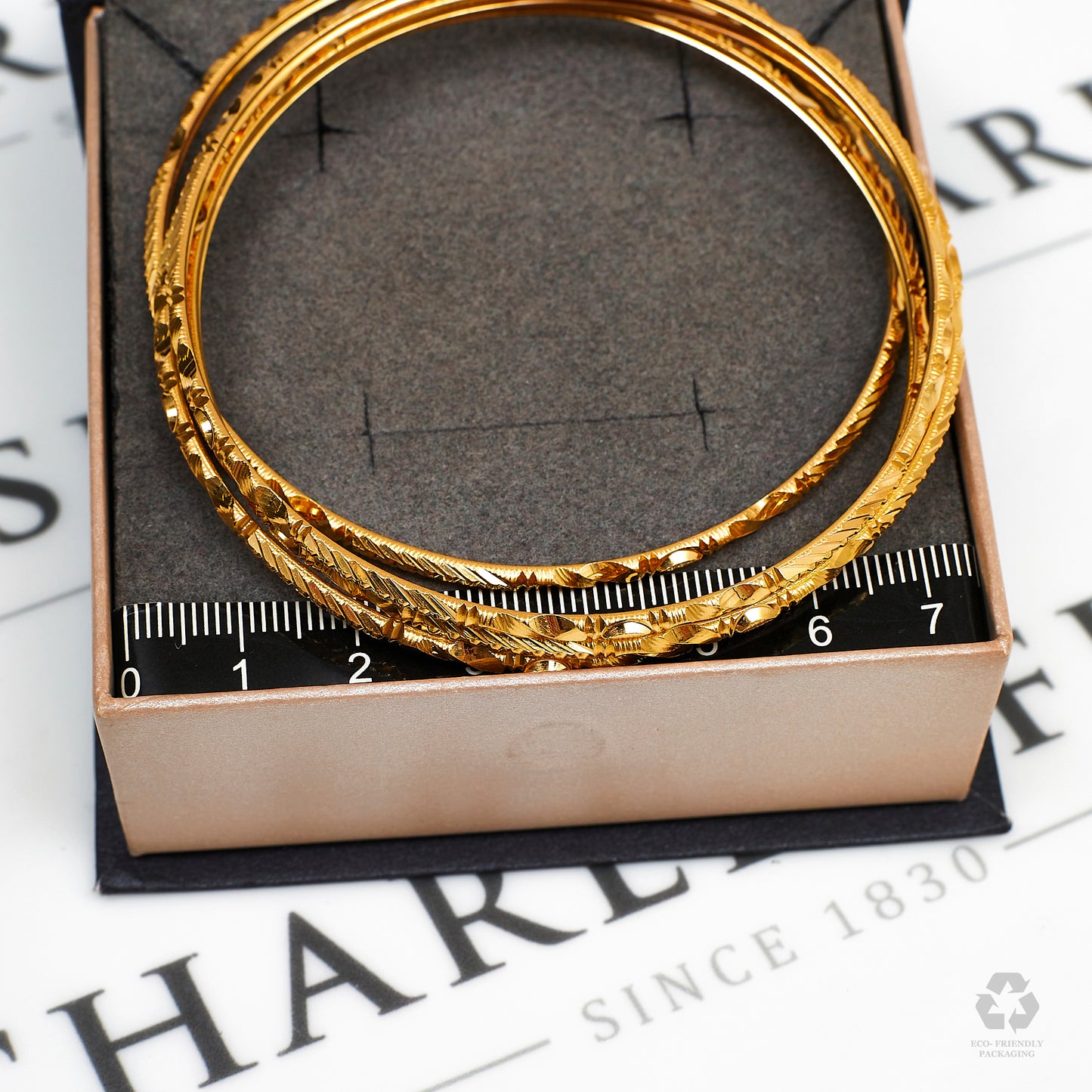 Pre-Owned 22ct Gold Decorative Bangles Set Of 4