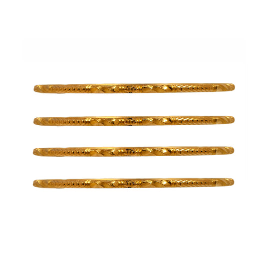 Pre-Owned 22ct Gold Decorative Bangles Set Of 4