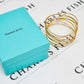 Pre-Owned 18ct Gold TIFFANY Elsa Peretti 9 Row Wave Bangle