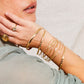 Pre-Owned 18ct Gold TIFFANY Elsa Peretti 9 Row Wave Bangle
