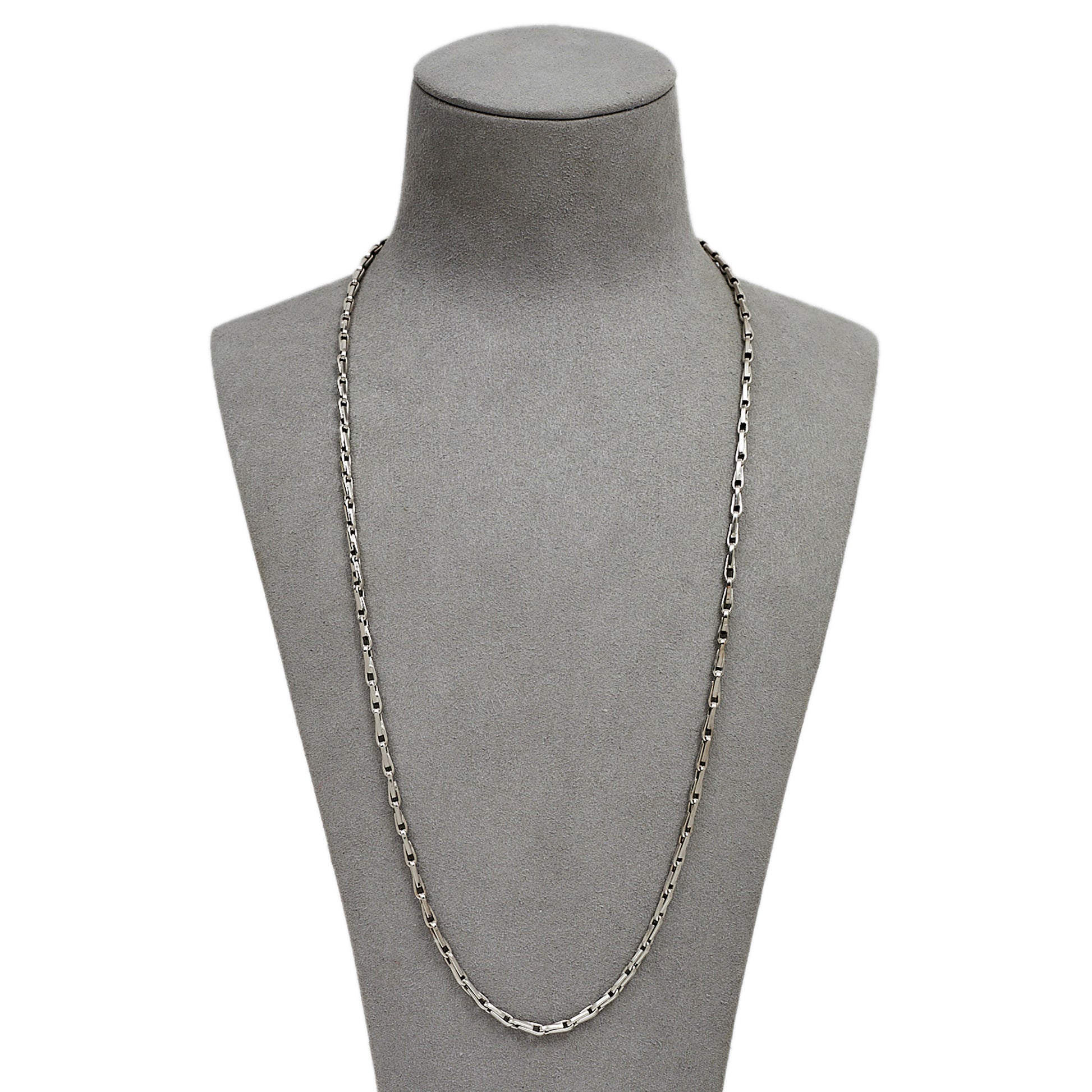 Pre-Owned 18ct White Gold Link Chain Necklace 24 Inch