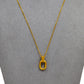 Pre-Owned 999 Fineness Gold Openwork Oval Pendant Necklace