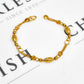 Pre-Owned 999 Gold Fineness Oval Bead Design Bracelet