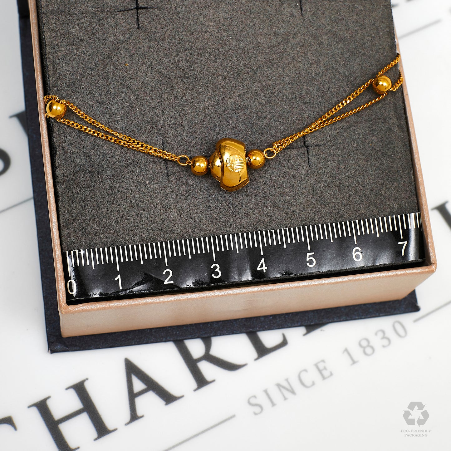 Pre-Owned 999 Fineness Gold Chinese Good Fortune Bracelet