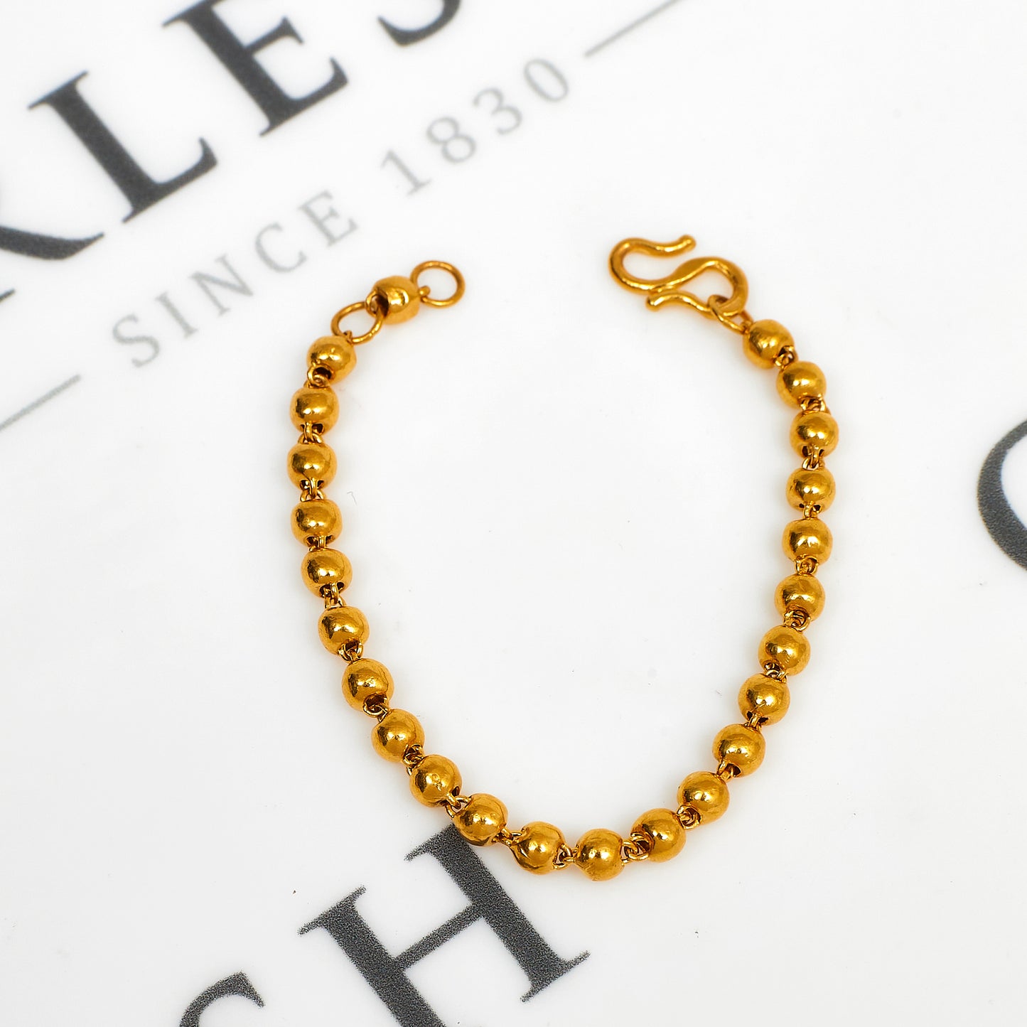 Pre-Owned 22ct Gold Baby Bead Bracelet 5 Inch