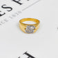 Pre-Owned 9ct Gold & CZ S Initial Ring Size O