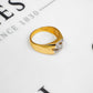 Pre-Owned 9ct Gold & CZ S Initial Ring Size O