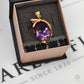 Pre-Owned 18ct Gold Oval Purple Synthetic Sapphire Pendant