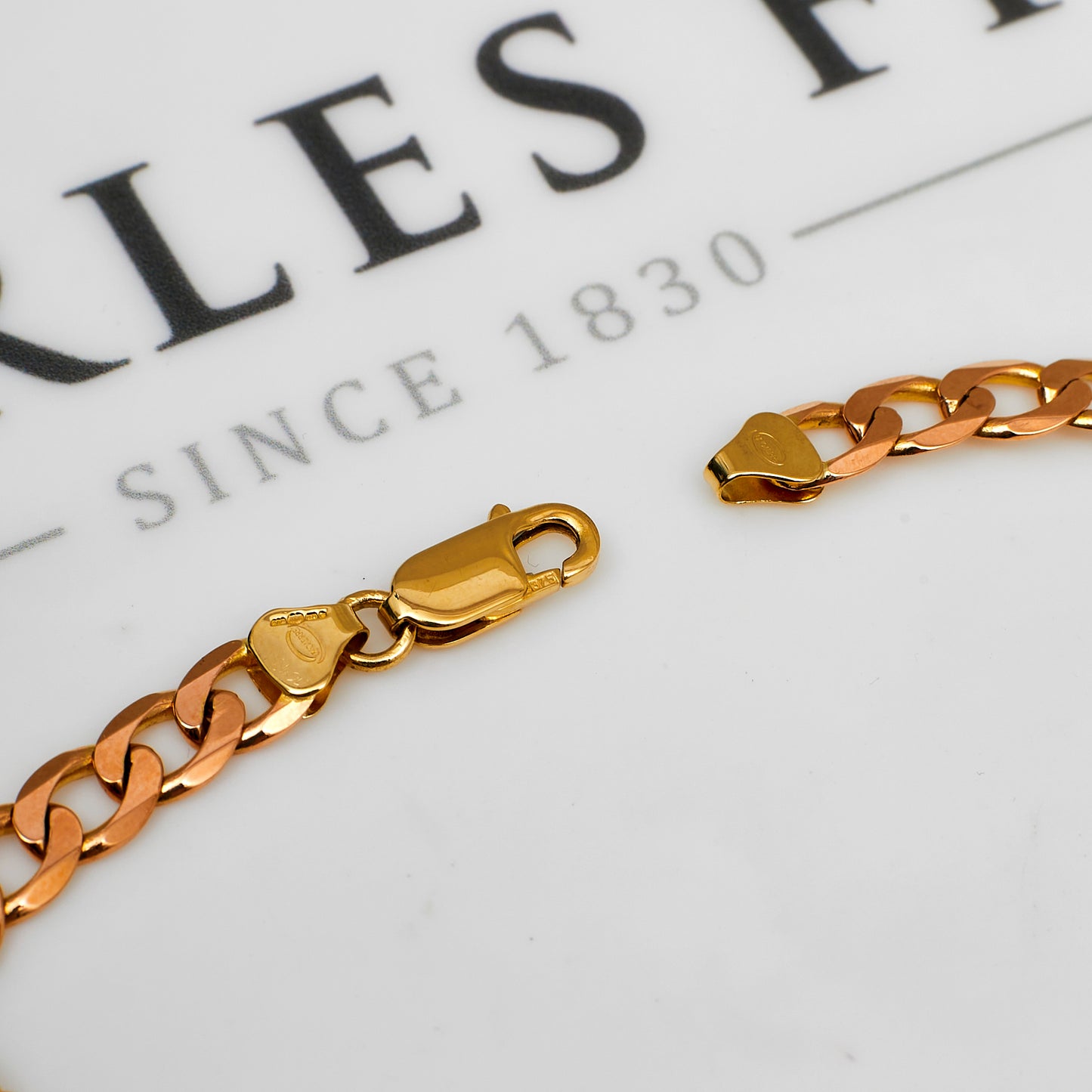 Pre-Owned 9ct Gold Curb Chain Bracelet 8.5 inch