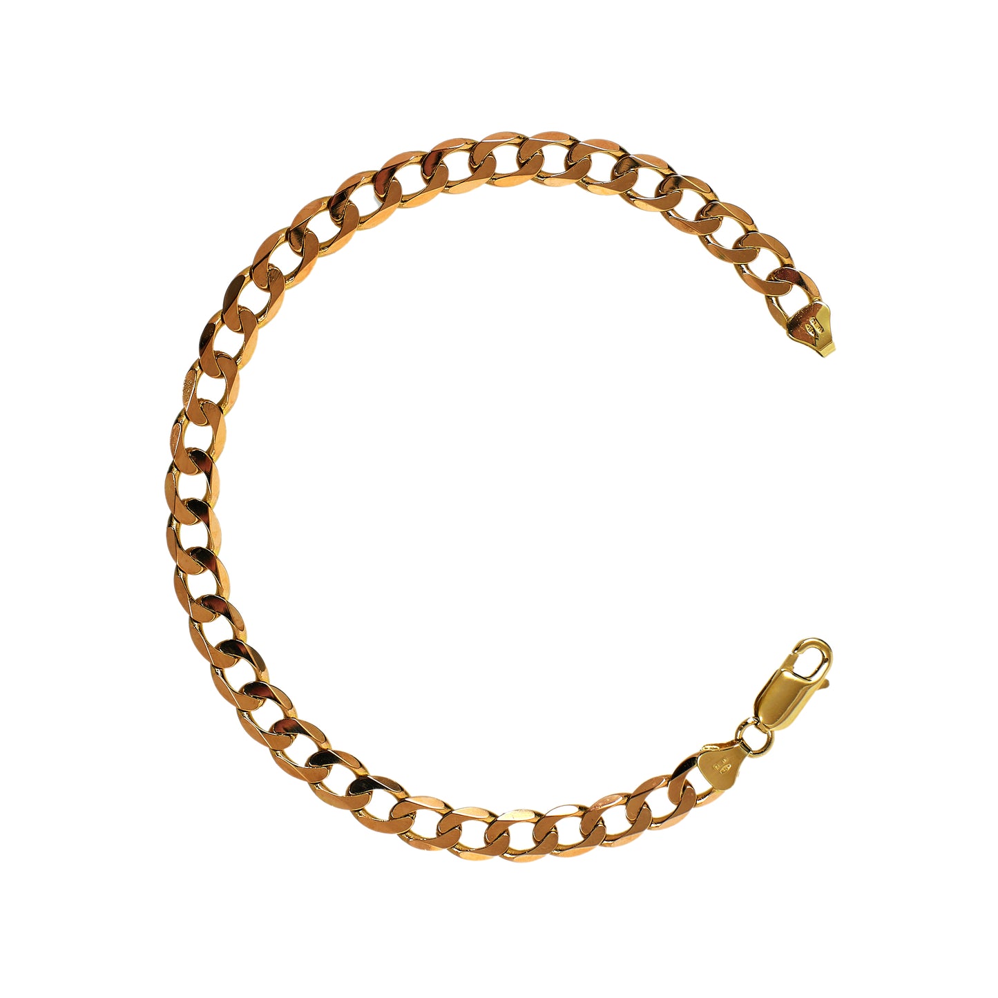 Pre-Owned 9ct Gold Curb Chain Bracelet 8.5 inch
