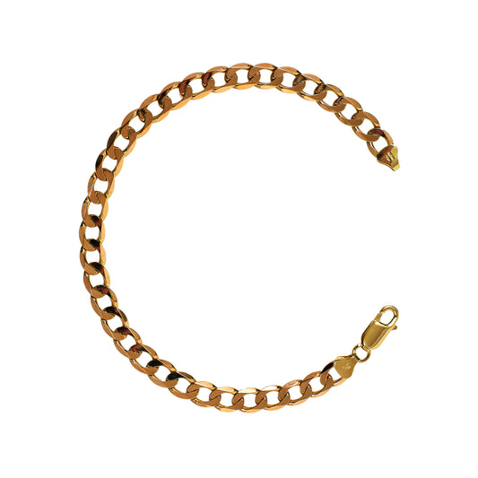 Pre-Owned 9ct Gold Curb Chain Bracelet 8.5 inch