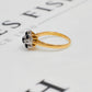 Pre-Owned 18ct Gold Sapphire & Diamond Cluster Ring Size L