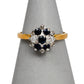 Pre-Owned 18ct Gold Sapphire & Diamond Cluster Ring Size L