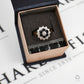 Pre-Owned 9ct Gold Sapphire & Diamond Cluster Ring Size T.5