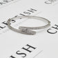 Pre-Owned 9ct White Gold & CZ Zigzag Design Bangle