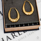 Pre-Owned 9ct Gold Twist Design Creole Hoop Earrings