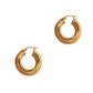 Pre-Owned 9ct Gold 3 Row Multi Texture Creole Hoop Earrings