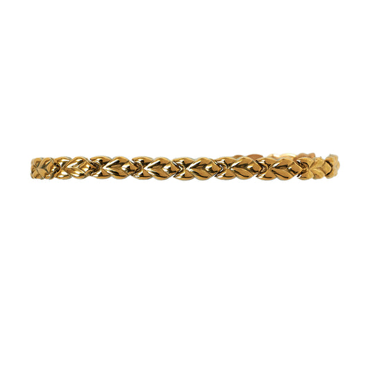 Pre-Owned 9ct Gold Plait Design Bracelet 7.5 Inch