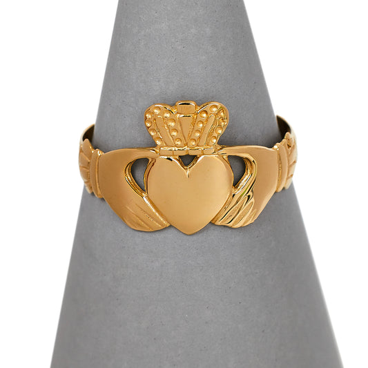 Pre-Owned 9ct Gold Claddagh Ring Size T