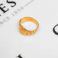 Pre-Owned 9ct Gold Patterned Buckle Ring Size R.5