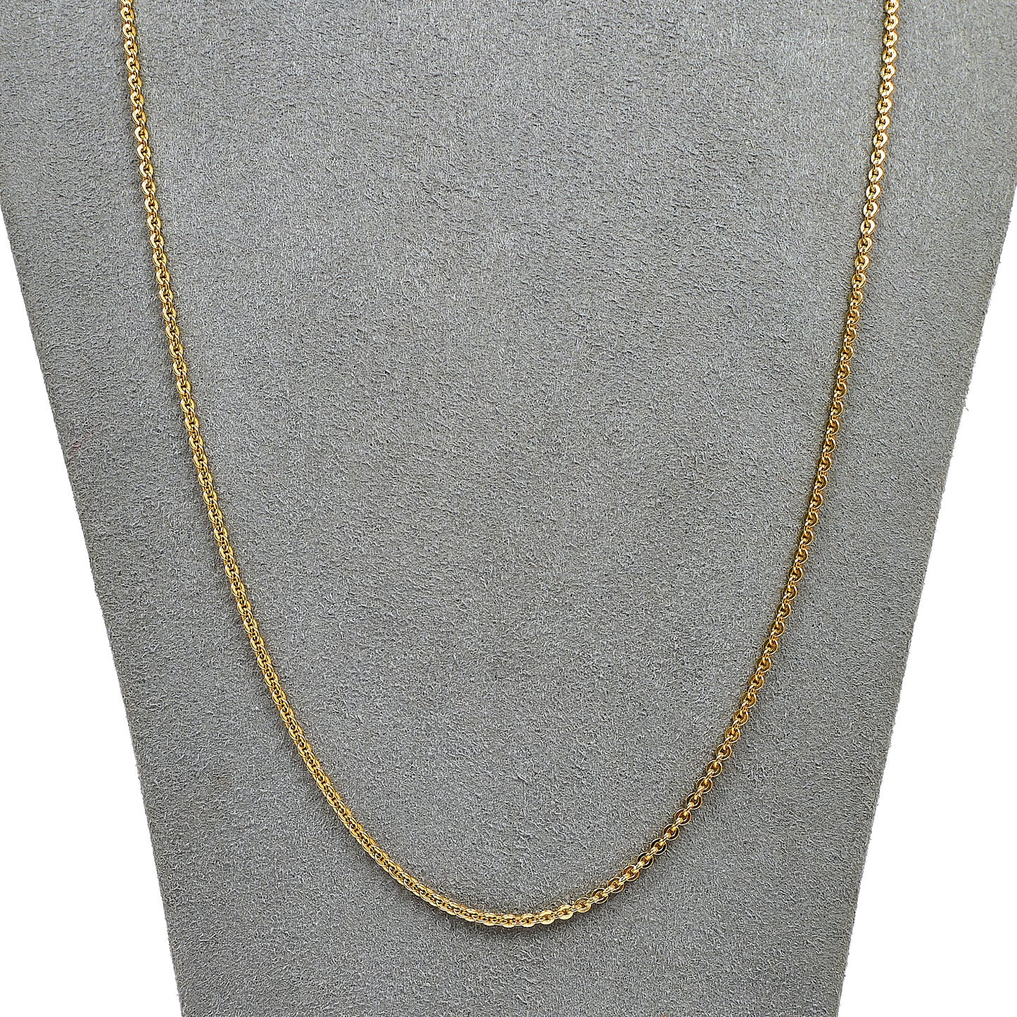 Pre-Owned 9ct Gold Fine 1mm Trace Chain Necklace 24 Inch