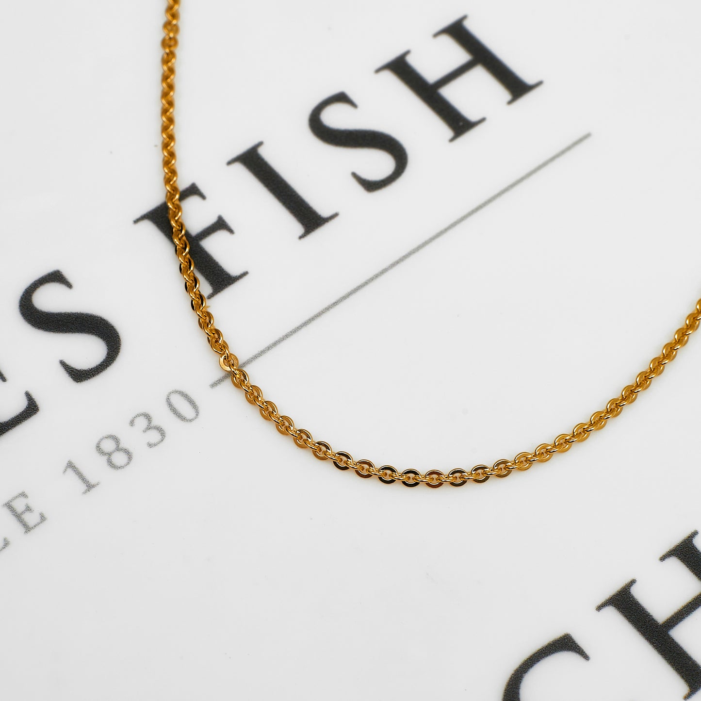 Pre-Owned 9ct Gold Fine 1mm Trace Chain Necklace 24 Inch