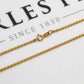 Pre-Owned 9ct Gold Fine 1mm Trace Chain Necklace 24 Inch